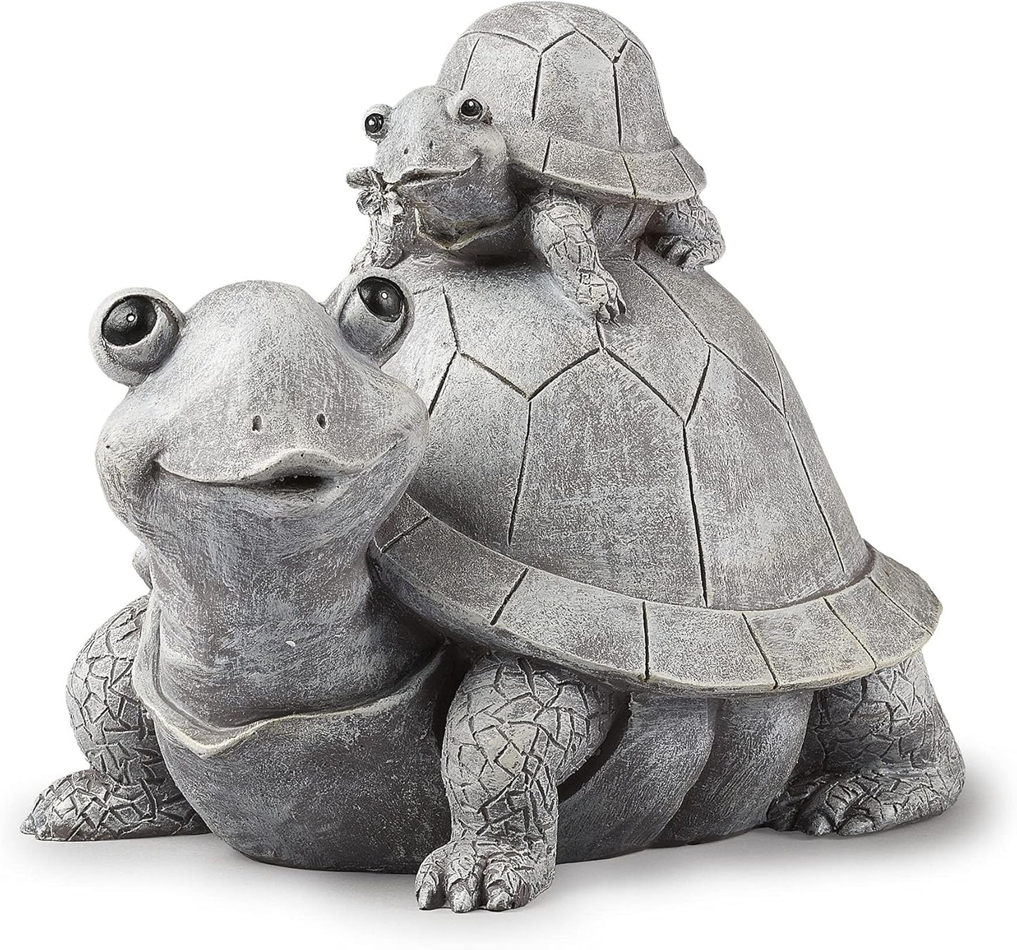 Roman Garden - Turtle and Baby Statue, 7" H, Pudgy Pals Collection, Resin and Dolomite, Decorative, Garden Gift, Home Outdoor Decor, Durable, Long Lasting