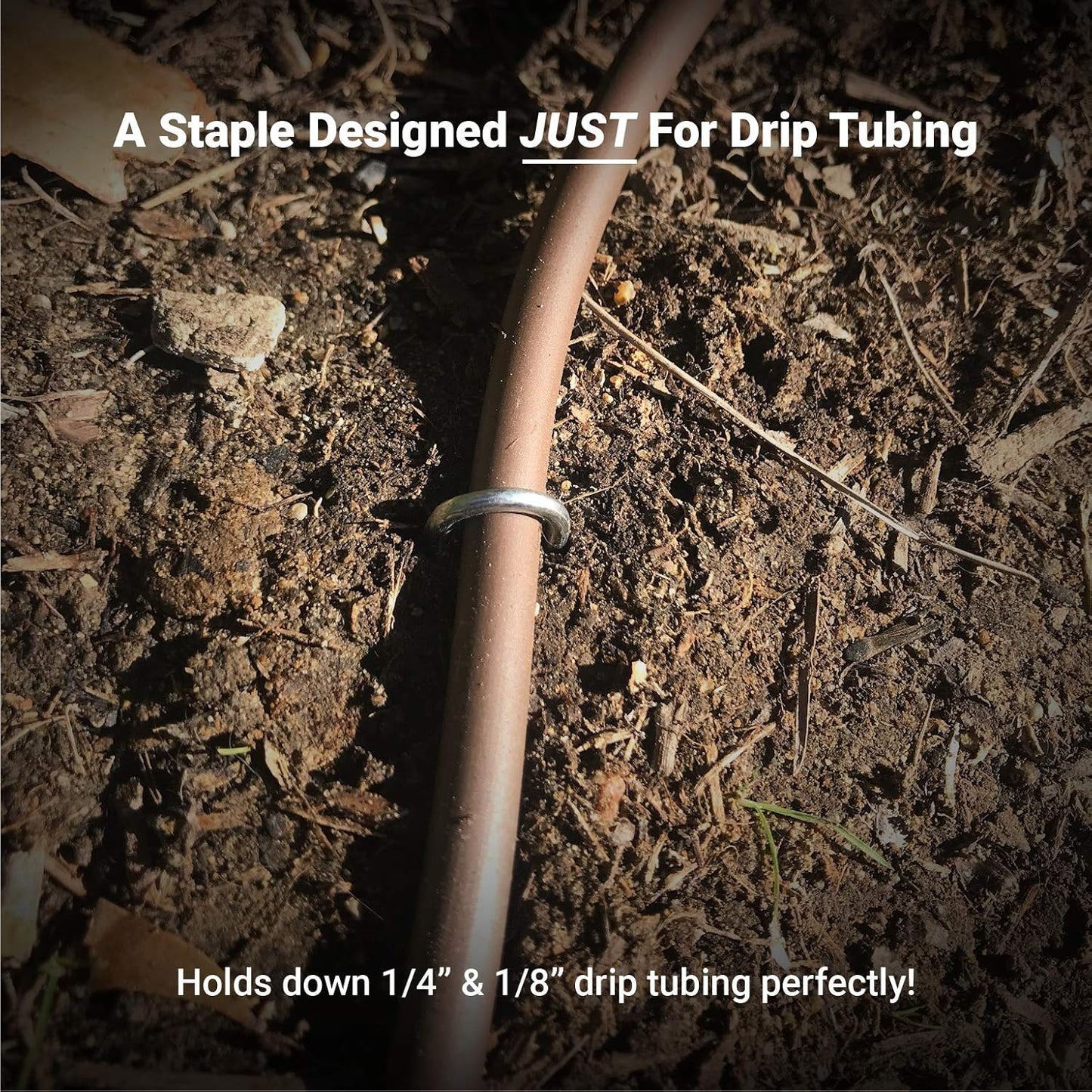 Sandbaggy DRIP TUBING Stakes Landscape Staples | 5 inch Length | Drip Anchors | Landscape Pins | Lawn Nails | Garden Stakes | Hold Drip Tubing Up to 1/4" Diameter | 14-Gauge Standard | Pack of 5000