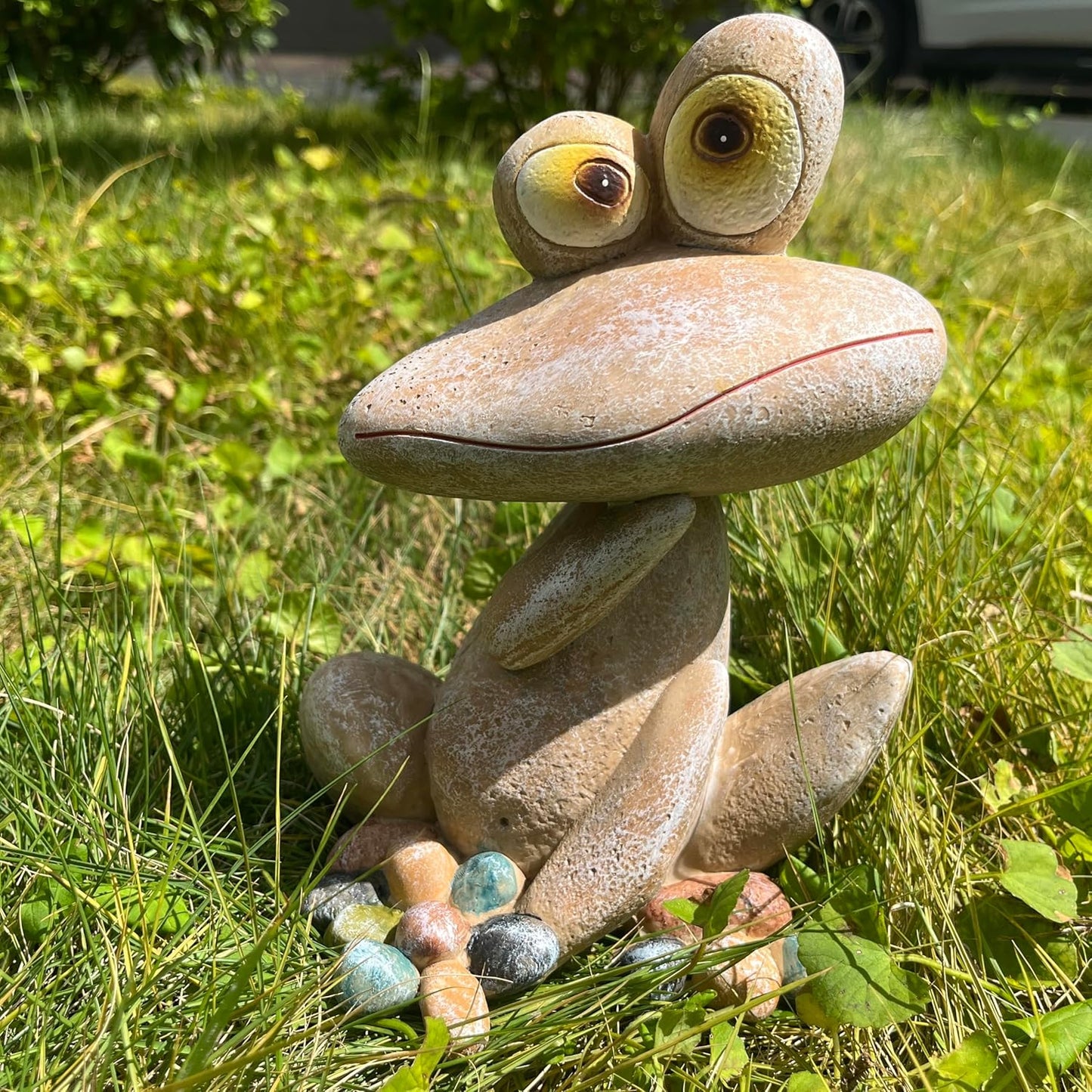 Funny Frog Garden Statues Animal Shapes Indoor and Outdoor Art Decorations Frog Decorations Gardens courtyards terraces Balconies Landscapes Ideal