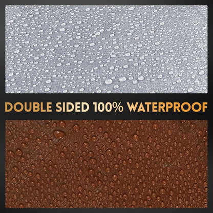 Tarp 8x10 ft Heavy Duty 10mil Silver/Brown 100% Waterproof High Durability Multipurpose Outdoor Tarpaulin,Uv Resistant,for Courtyards,Camping, Canopy, Trailer, Boats, Camping, Etc -by MVPNET