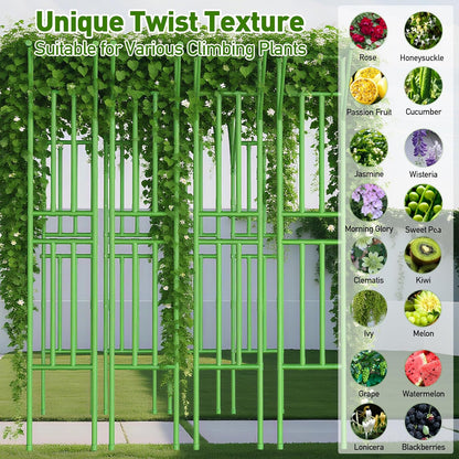 Flat Top Garden Arch Trellis 11FT x 9FT, Super Large Arbor Trellis for Climbing Plants Outdoor 141.7in x 108in x 19.7in, Metal Garden Frame for Backyard, Lawn, Archway, Wedding Decoration, Patio Green
