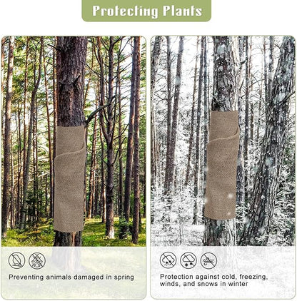 Svepndic 40in x 9ft Multipurpose Natural Burlap Fabrics Tree Wraps Rolls Tree Trunk Protectors,Gardening Burlap Rolls for Decorations, Weddings,Landscaping,Home