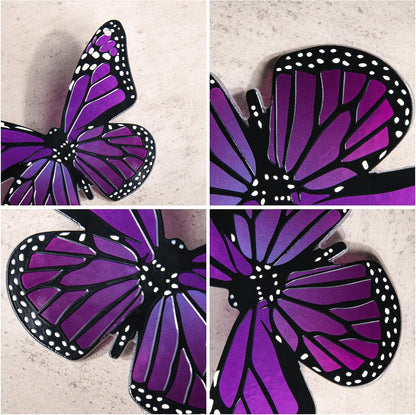 Butterfly Stained Glass Window Hanging Purple Butterfly Suncatcher, Butterfly Ornaments Gift for Mom, Women, Mother's Day