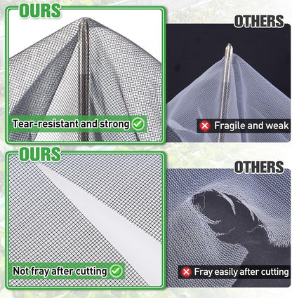 Stronger Garden Mesh Netting - 10 x 12 ft PPT Nano Bird Net Barrier, Mosquito Netting Screen for Outdoor Plants Vegetables Patios Balconies Terraces, Shading Rate 33% (Black)