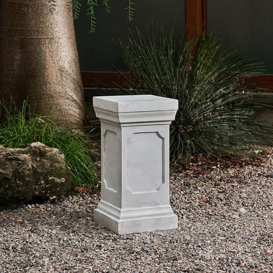Decorative Roman Column Pedestal Column Plant Stand, Vintage European Style Classical Garden Pillar, Indoor Outdoor Decor, Pedestal Columns Plants Standing for Entryway Garden Yard Home (Antique White/19.25''H)