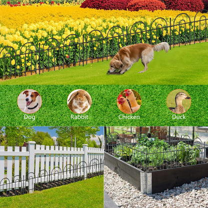 45ft X 13in Animal Barrier Fence, 32 Panels No Dig Fence for Dogs Rabbit, Anti Digging Defense