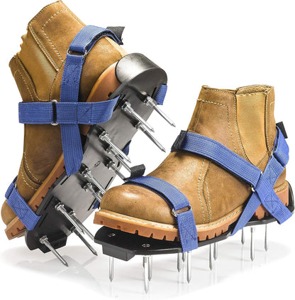 Envy Green Lawn Aerator Shoes – Ready-to-Use, Pre-Assembled – One-Size-Fits-All Gardening Shoes – Lawn Aerator with X-Strap – Lawn Aerator Spike Shoes for Lawn and Yard – Premium Tools by EnvyGreen