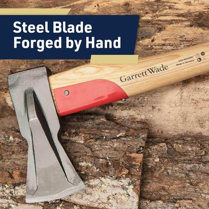Kings County Tools Professional Splitting Maul | 31" Red Steel Hickory Handle | Prevents Jams in Tight Grains | Made in Germany