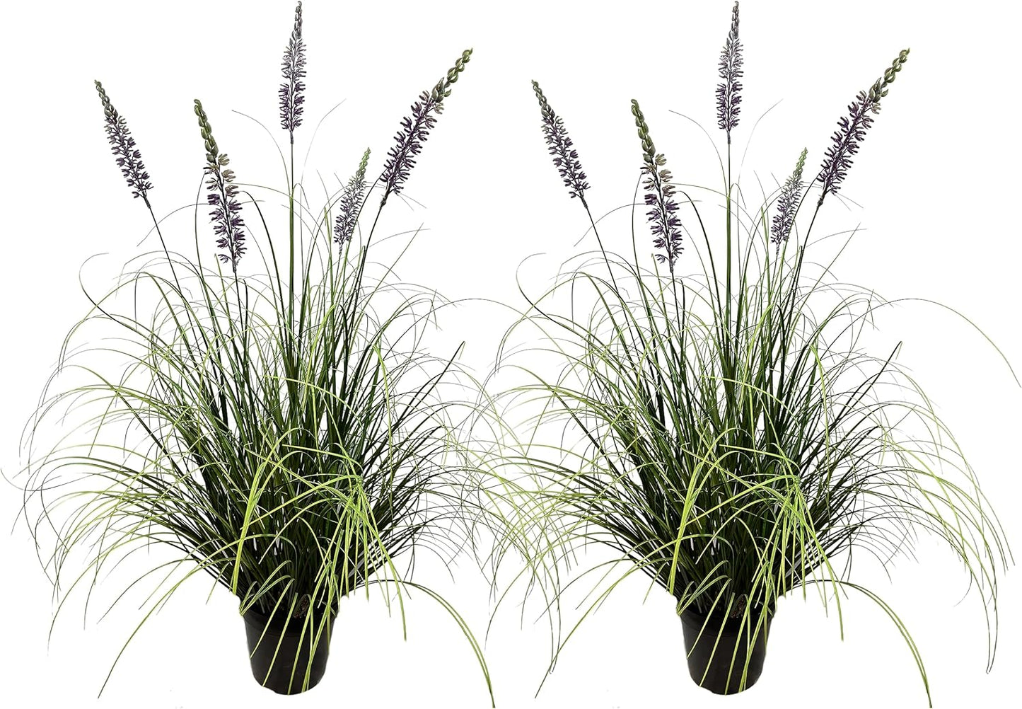 Artificial Lavender Plant 35in (2 Pack) - Tall Faux Indoor Home Decorative Plants & Flowers in Pot, Fake House Plant