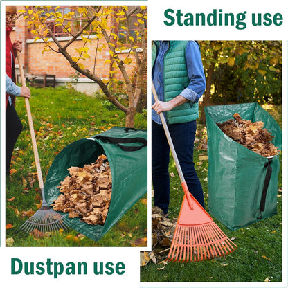 60 Gallon Leaf Collector,Collapsible Lawn & Leaf Bag,Heavy Leaves Pick up Tool Reusable Yard Waste Bags,Large Yard Dustpan Type Garden Bag for Leaves,Debris,Grass,Clippings,Lawn Trash