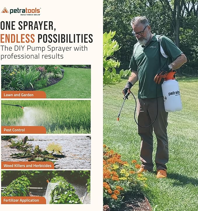 PetraMax 1 Gallon Premium Green Grass Paint Sprayer Bundle