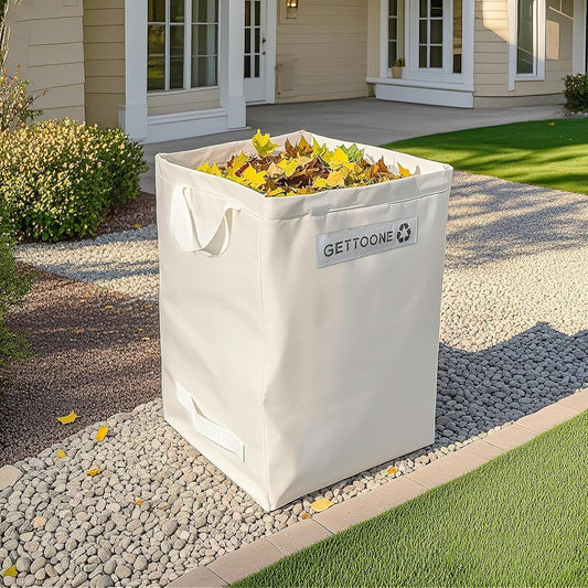 Lawn Bags for Yard Waste | Heavy-Duty Collapsible Leaf Bag, 38 Gallon Reusable Garden Clippings