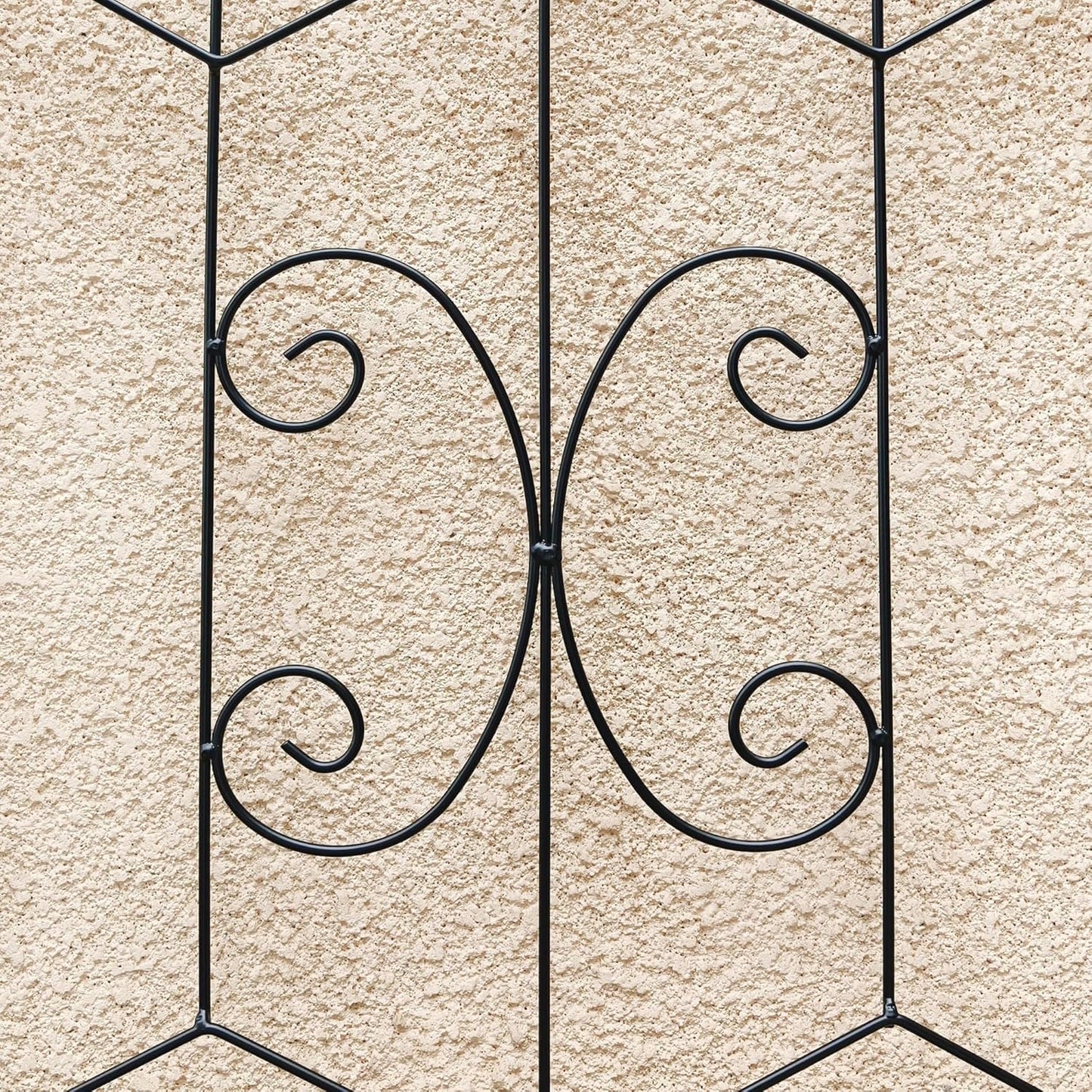 Metal Garden Trellis Rustproof Trellis for Climbing Plants Outdoor Flower Support (Black-4 Pack, 86.7"x19.7")