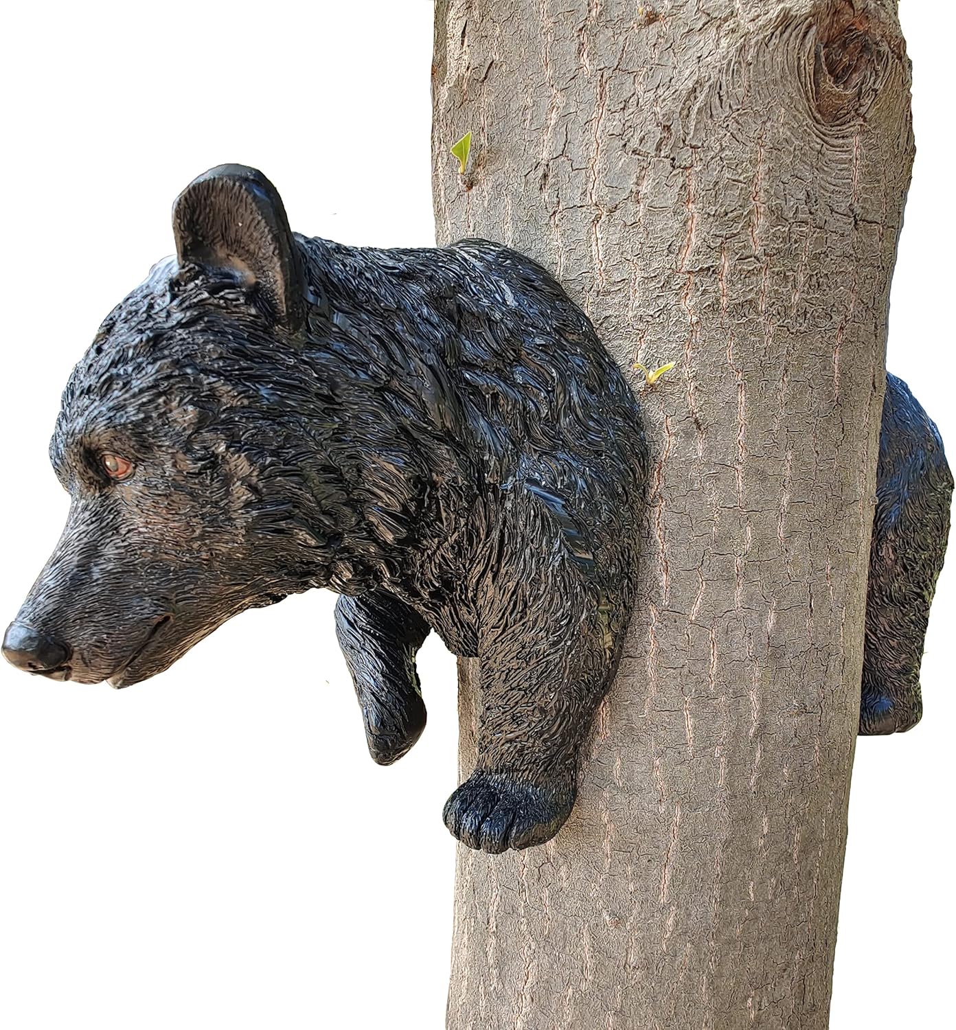 Ferocious Black Bear Trapped in a Tree Statue Tree Hugger Garden Peeker Figurine Yard Art Outdoor Decoration Sculpture