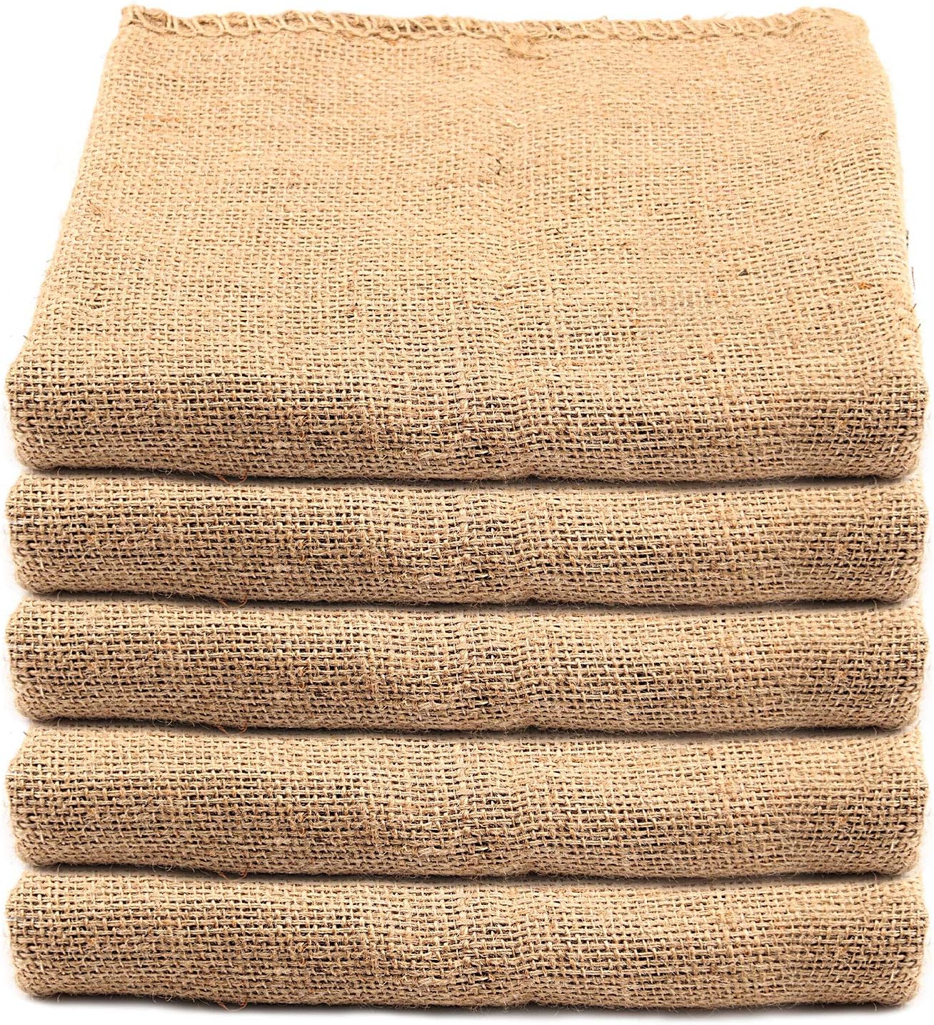 KEILEOHO 5 Pack 30 X 20 Inch Burlap Bags, Large Burlap Sacks, Potato Sack Race Bags for Gardening, Planting Growing Bags