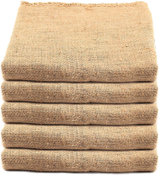 KEILEOHO 5 Pack 30 X 20 Inch Burlap Bags, Large Burlap Sacks, Potato Sack Race Bags for Gardening, Planting Growing Bags