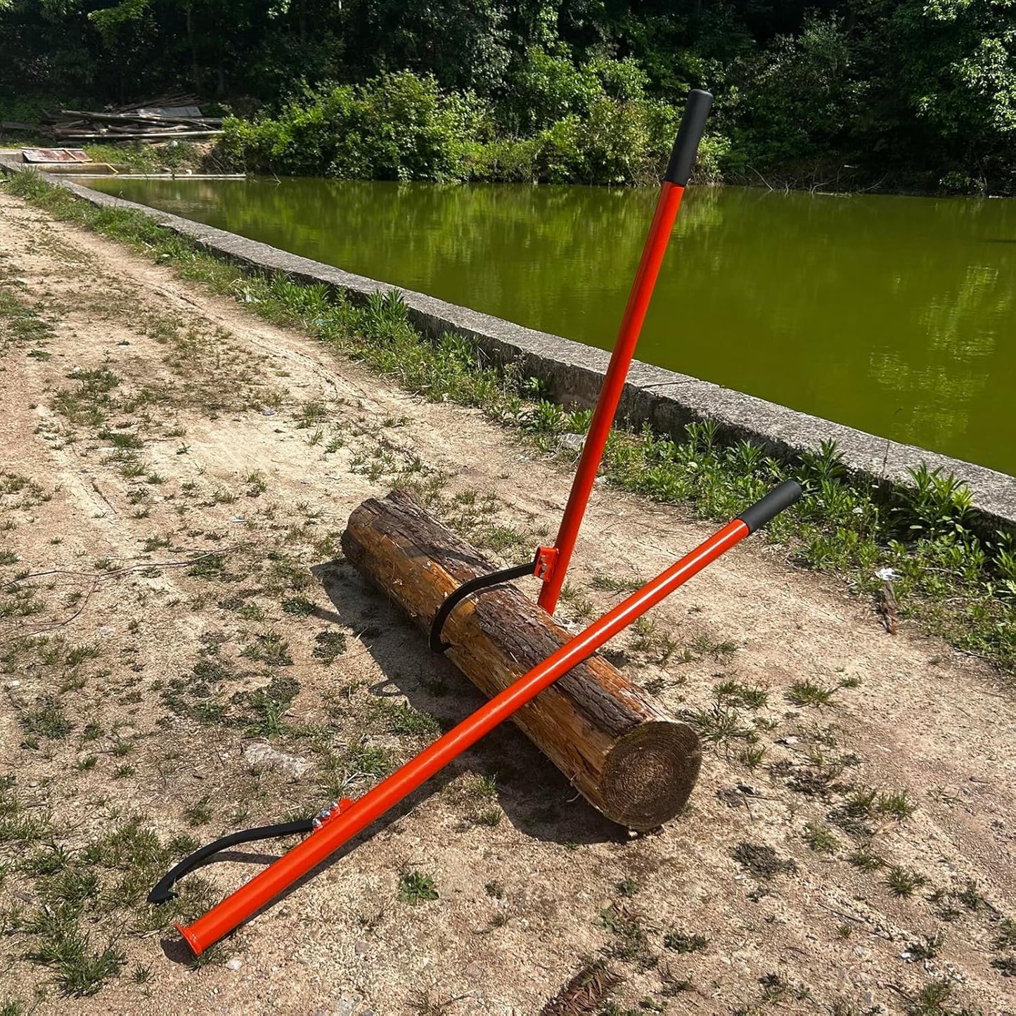 51" Felled Cant Hook Logging Tool - Cant Hook Log Roller Tool, max 19 Inch Opening Felling Log Roller Tool