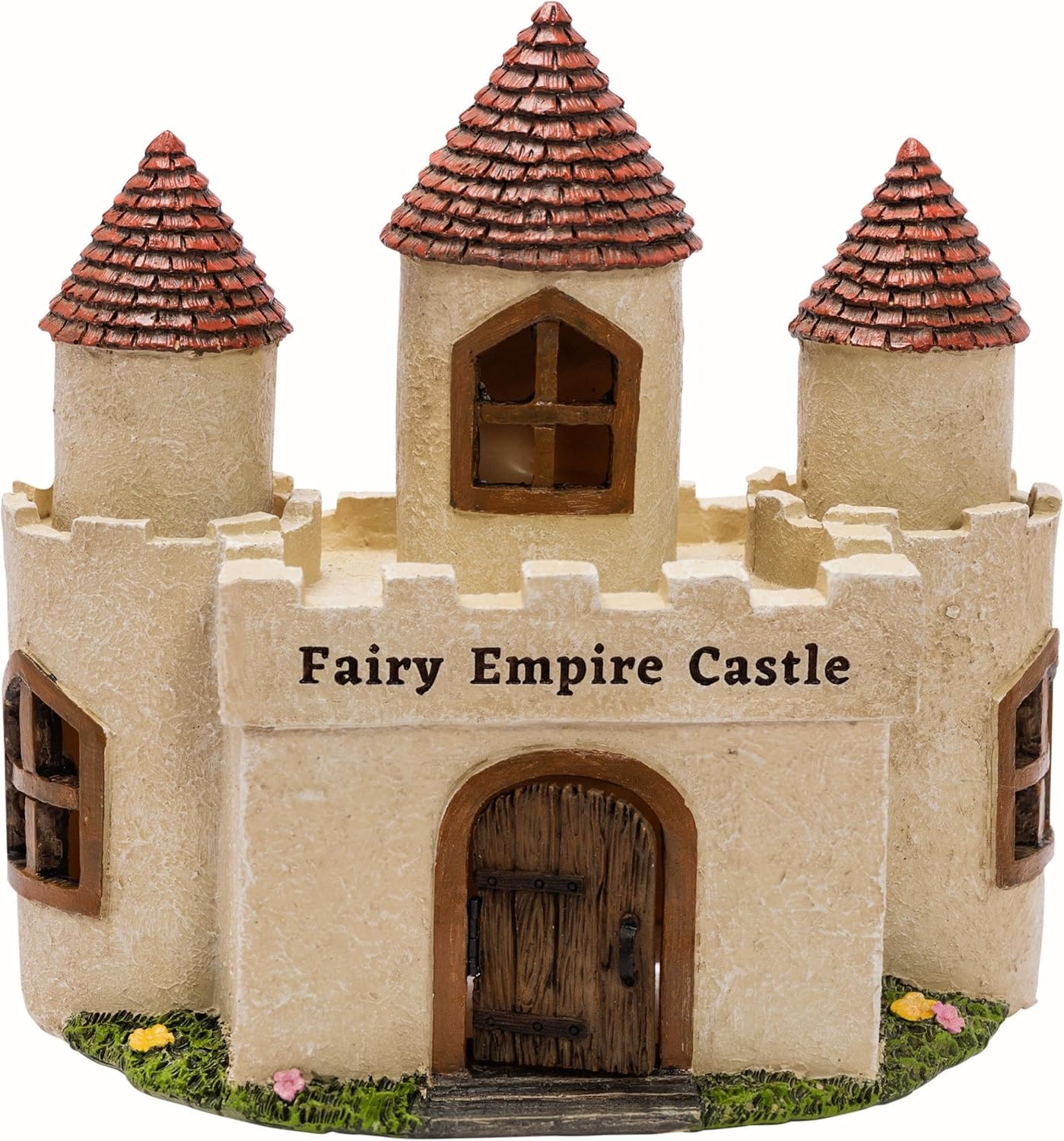 PRETMANNS Fairy Garden House – Large Fairy House for Outside – 9” High with Door That Opens – Sturdy Fairy Garden Building – Adorable Miniature Garden Accessories Supplies