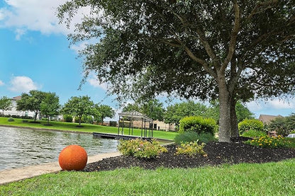 Lulu Decor, Size 14 Halloween Copper Glitter Stainless Steel Gazing Mirror Ball, Smooth Reflective Shiny Garden Decoration Globe, Thanksgiving and Halloween Decoration