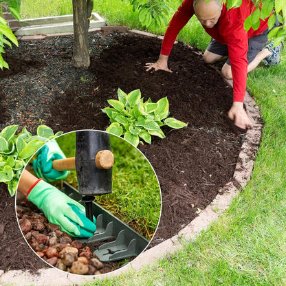uxcell Landscape Edging, 1Pcs 33FT x 2" - No Dig Garden Edging Kit with 30 Stakes, Landscape Edging Border for Garden Lawn Flower Bed Yard Grass (Coffee)