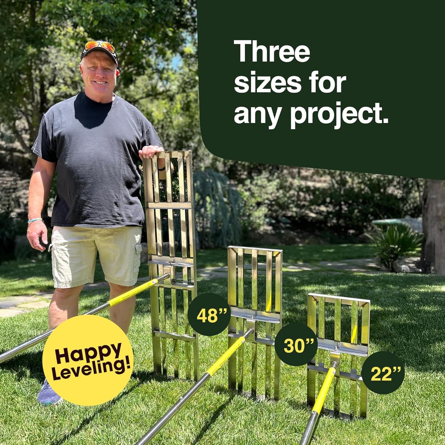 Rocklin™ Lawn Leveling Rake – 22” x 10” Stainless Steel Levelawn Tool with 78” Handle | Smooth & Level Soil, Sand or Grass | Durable Leveling Tool for Lawn, Yard and Garden