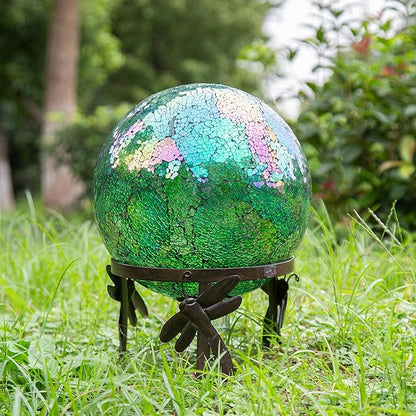 Topadorn Gazing Ball Stand Garden Hardware Steel Metal Stand for 10" or 12" Gazing Globes Outdoor Decor, Dragonfly