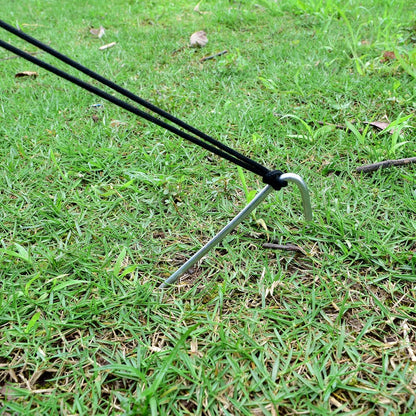 9 Inch Tent Stake Yard Inflatable Stakes Metal Tent Pegs Heavy Duty Ground Stake Fence Hooks Camping Spikes for Canopies, Tarp and Outdoor Christmas Decorations (60)