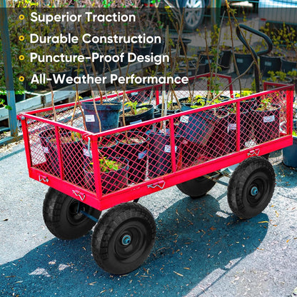 TICONN 4.00-6 Tire and Wheel Flat Free, 2 Pack 13" Solid Tires with 5/8" Axle Bore Hole and Double Sealed Bearings, Perfect for Wheelbarrow, Garden Cart, Wagon, Dolly (Black, 2PK)