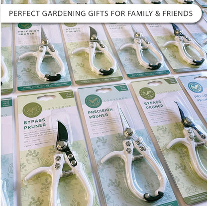 Bypass Pruning Shears Hand Pruner Garden Trimming Scissors Plant Trimmers Herb Snips Flower Clippers Ergonomic Handle Modern Garden Tools (Classic Cream)