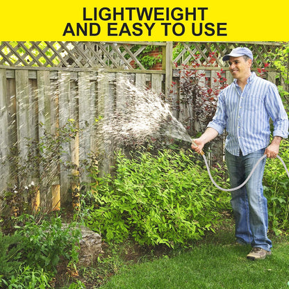 FOXEASE Metal Garden Hose 5FT - Short Hose Stainless Steel Heavy Duty Water Hose with Solid Adjustable Nozzle Portable & Lightweight Kink Free Yard Hose