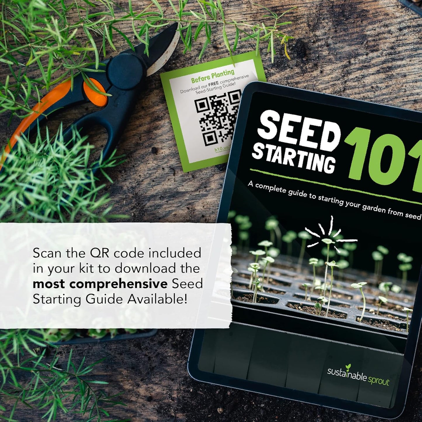 Edible Flower Seeds for Planting: 7 Variety Packets: Viola, Calendula, Chamomile, Chives, Bachelor Button, Borage & Nasturtium, Annual & Perennial Edible Flower Seeds Garden Kit by Sustainable Sprout