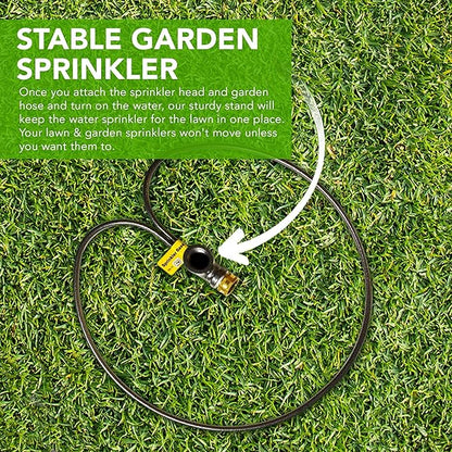 Yard Butler Ring Base Sprinkler Stand - Durable Gardening Supplies for Lawn Care - Sturdy Design for Sprinkler Stability - Water Lawn & Garden Evenly - 3/4" Head
