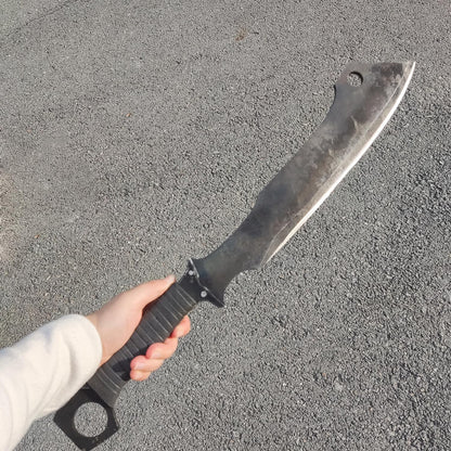 Full Tang Manganese Steel Machete Sword with Sheath for Collection, Practice, Outdoor Use-20.1 Inch