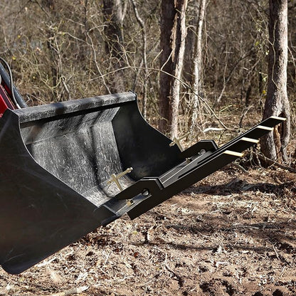 YITAMOTOR Clamp on Debris Forks to 48" Bucket, Heavy Duty Pallet Fork 2500 lbs Capacity Fit for