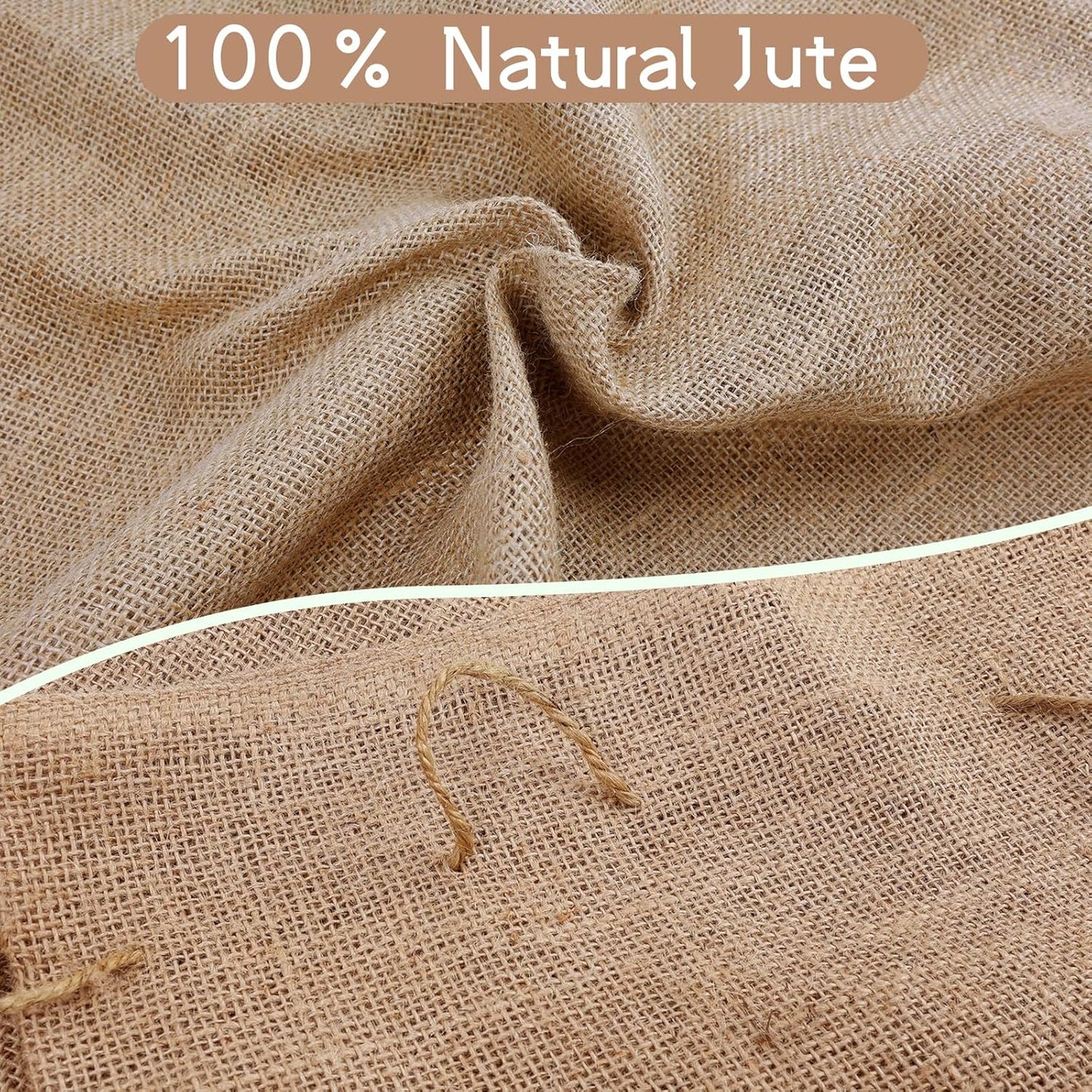 Kmise Premium Tightly Woven Burlap Potato Sack Race Bags (Pack of 6)，39"x25" Natural Jute Burlap Sacks for Kids & Adults, Reusable Eco-Friendly Grow Bag for Field Day Games & Harvest Storage