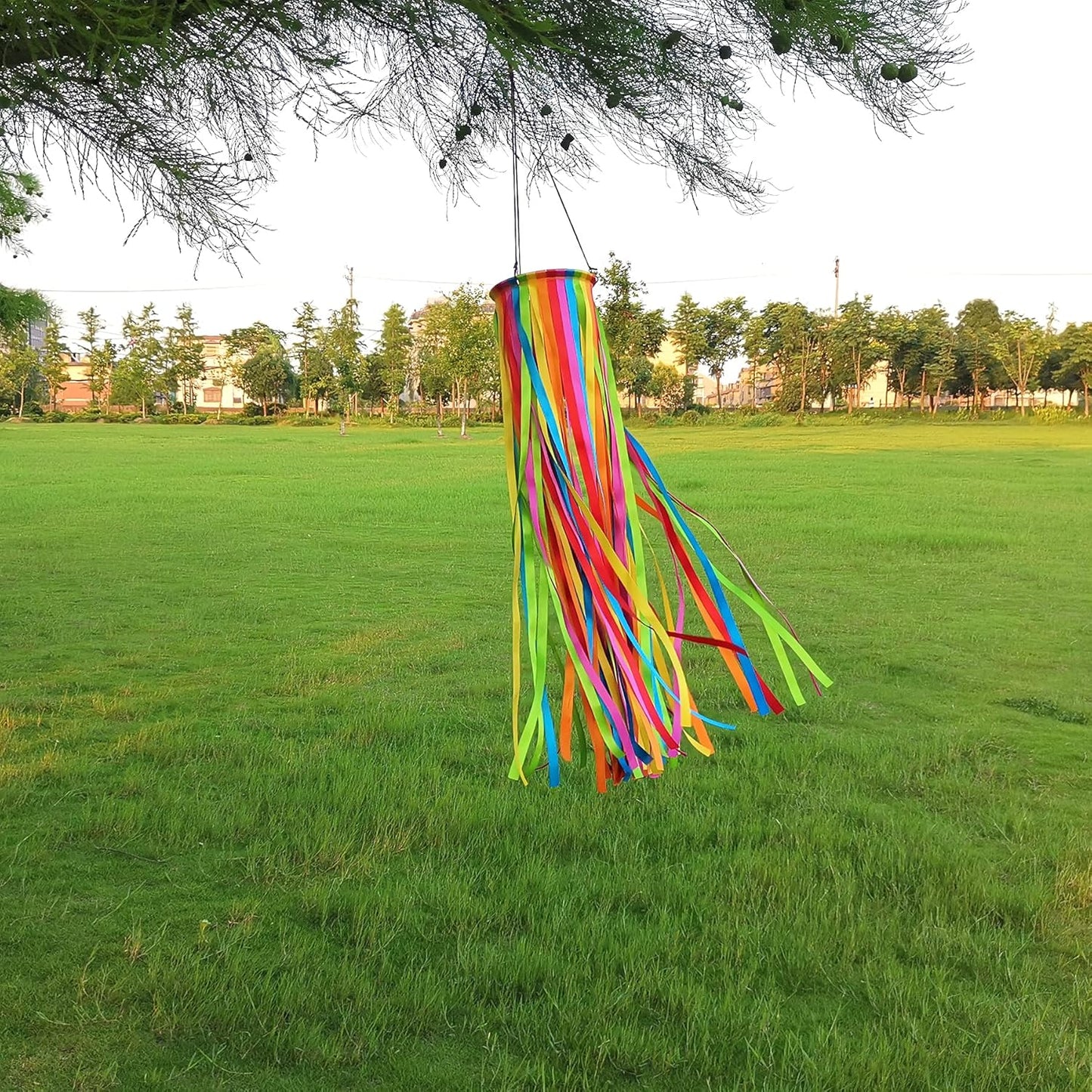 Satin Ribbon Windsock Streamer, Outdoor Decorations for Your Patio, Garden, Yard, Dock and Camper, 49-Inch, WS49-XZH
