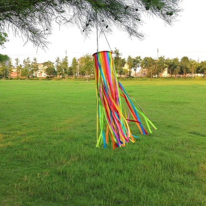 Satin Ribbon Windsock Streamer, Outdoor Decorations for Your Patio, Garden, Yard, Dock and Camper, 49-Inch, WS49-XZH