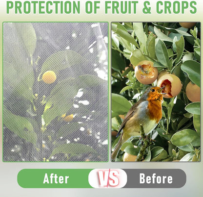 Fruit Tree netting, Blueberry Bush Netting Cover for Garden Protection, 2Pcs 5.3x5.3 FT Garden Plant Netting Pest Barrier for Raised Beds, Bug Mesh Net from Cicadas, Bird for Strawberry, Tomato