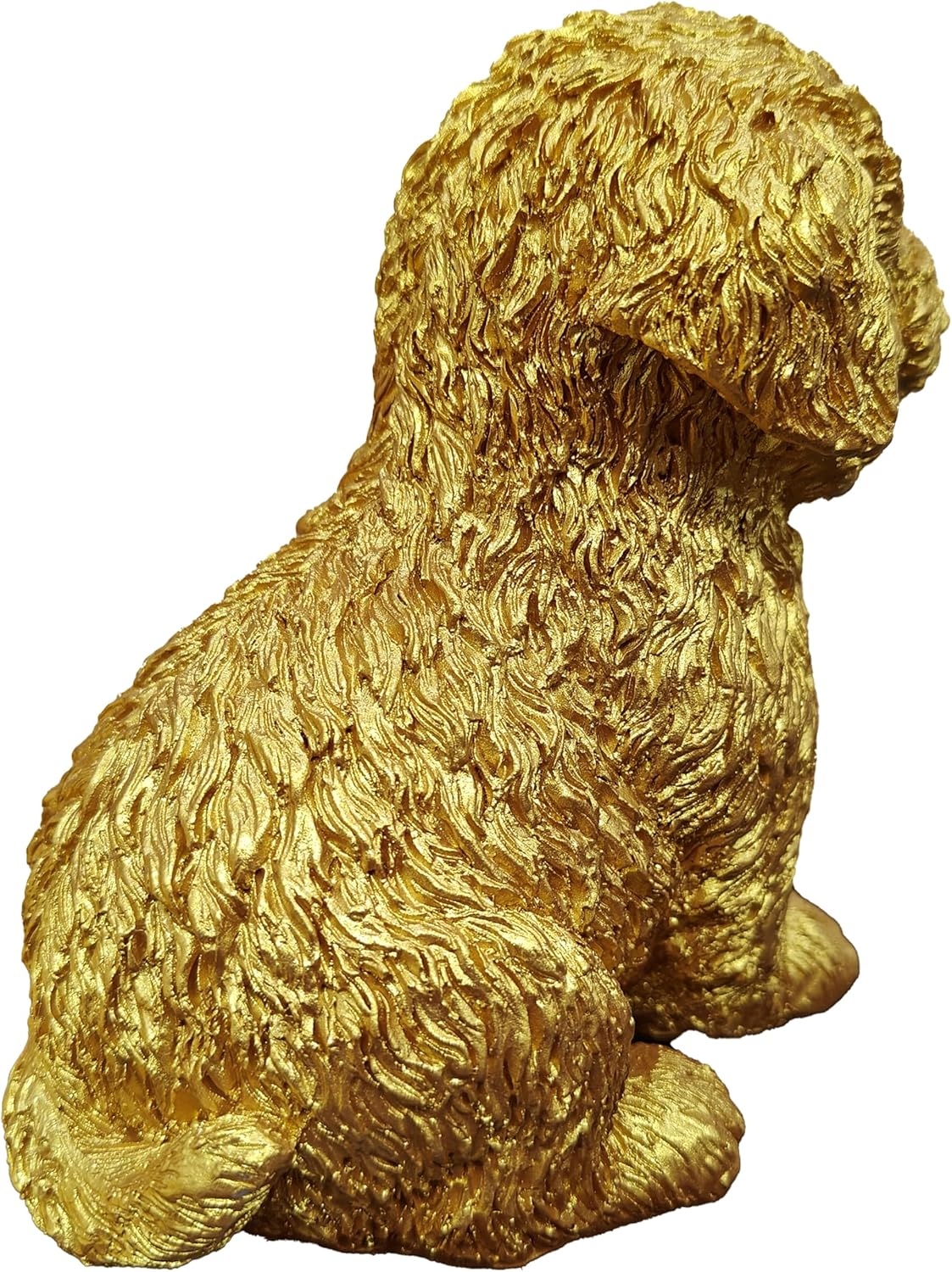 Dog Statue for Outdoor Maltese Dog Ornament Resin Bichon Frise Statue for Home Decor