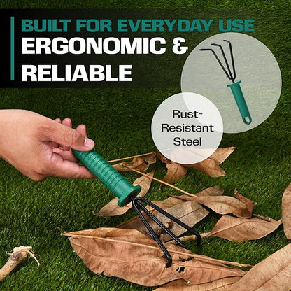 2wayz Garden Tool Set - 5-Piece Durable Gardening Hand Tools - 3x12x7-inch Gardening Kit with Portable Box and Carrying Case - Small Garden Planting and Essentials Tools - Gift for Garden Lovers