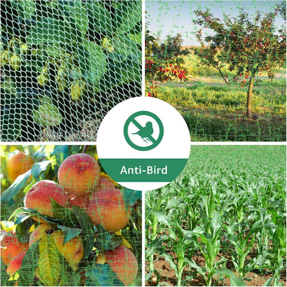 2 PCS Garden Netting 7 x 100 FT Bird Netting for Garden Protection Heavy Duty Green Deer Netting Plant for Birds Deer Squirrels Other Animals