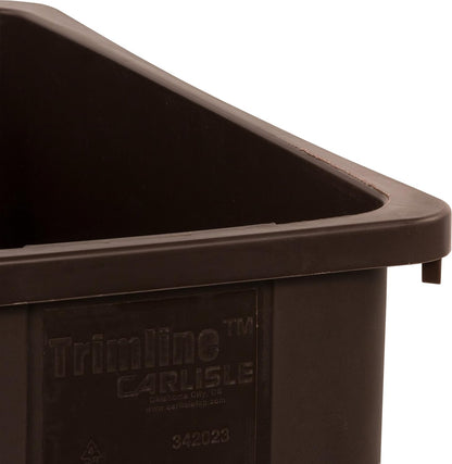 Carlisle FoodService Products 34202369 TrimLine Rectangle Waste Container Trash Can Only, 23 Gallon, Dark Brown