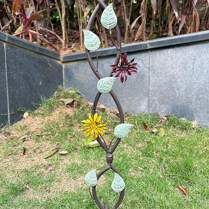 Gazing Globe Stand with 4 Prongs Base, 31.5" Garden Gazing Ball Stands for 10-12 Inches Gazing Globe Balls, Metal Vines Glass Ball Display Stand Holder for Outdoor Garden Yard Lawn, Vintage