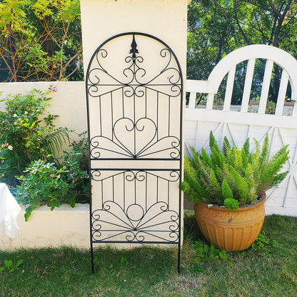 SCENDOR Heavy-Duty Metal Garden Trellis for Climbing Plants, 59" H x 22" W Rust-Proof Outdoor Plant Support for Cucumbers, Tomatoes & Vines 1 Pack