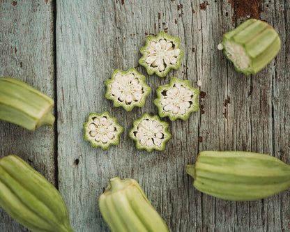 Star of David Okra - 50 Seeds - Tender & Delicious Heirloom Okra Variety, Non-GMO Heirloom Okra Seeds for Planting in The Home Garden, Thresh Seed Company