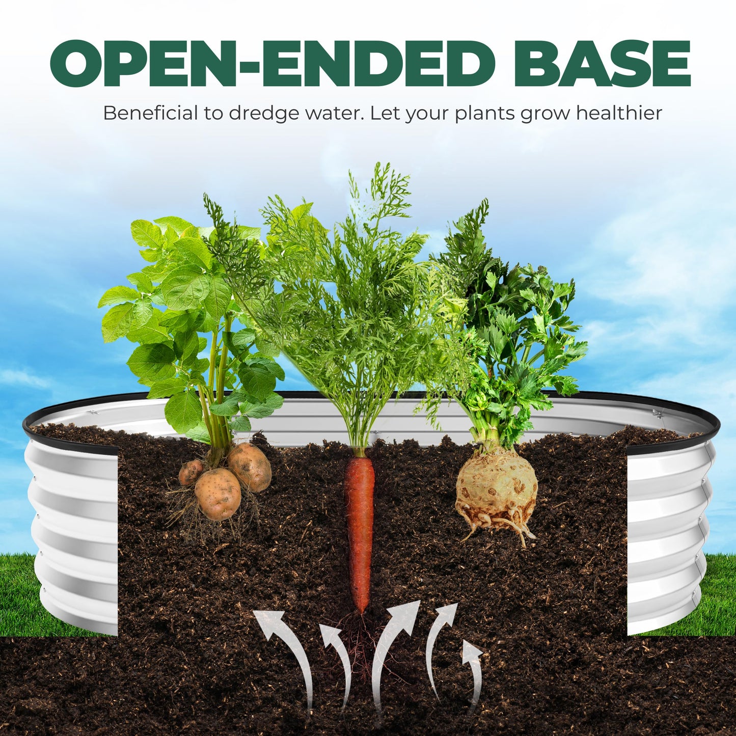 Utopia Home Galvanized Raised Garden Bed Kit 4x2x1ft, Planter Box Raised Garden Beds Outdoor, Easy