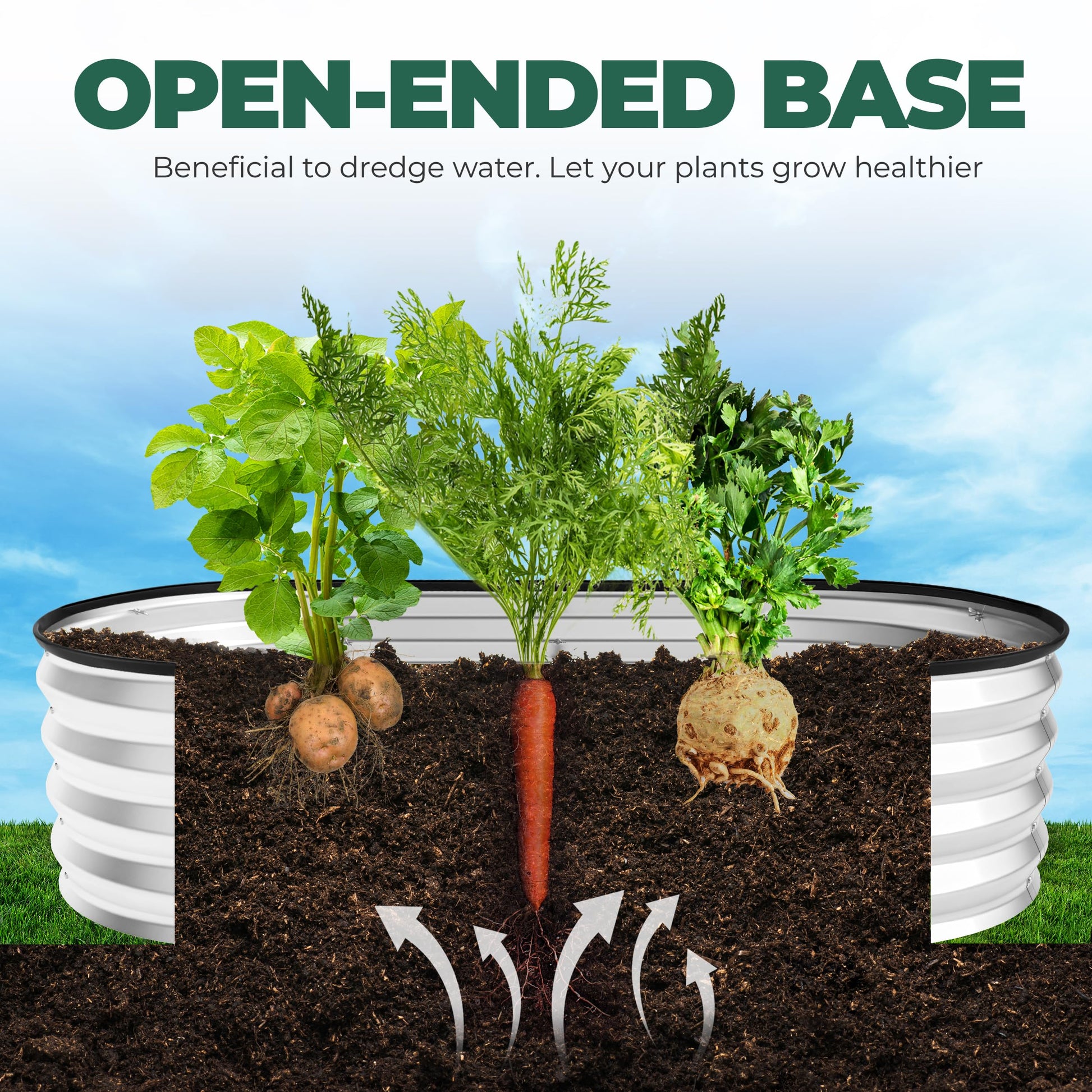 Utopia Home Galvanized Raised Garden Bed Kit 4x2x1ft, Planter Box Raised Garden Beds Outdoor, Easy