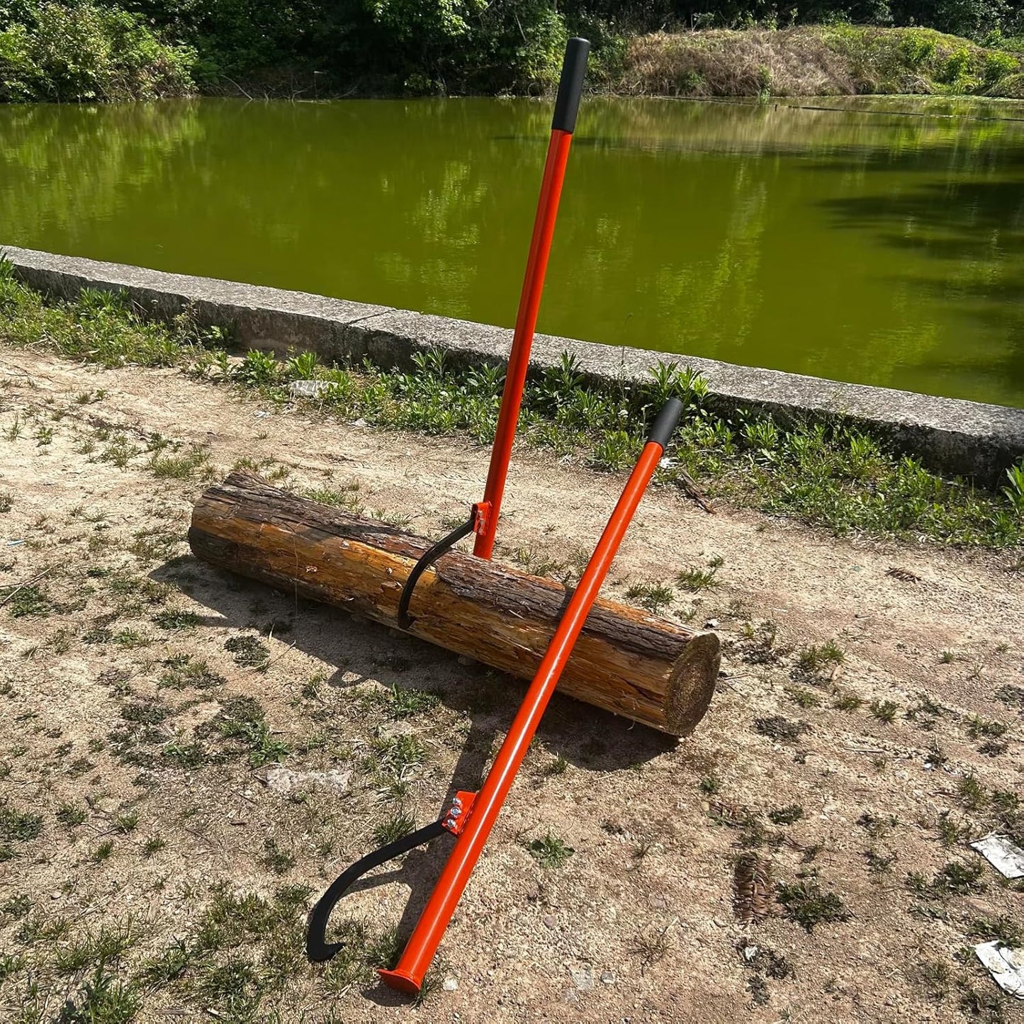 58 in Felled Cant Hook Logging Tool - Cant Hook Log Roller Tool, max 19 Inch Opening Felling Log Roller Tool