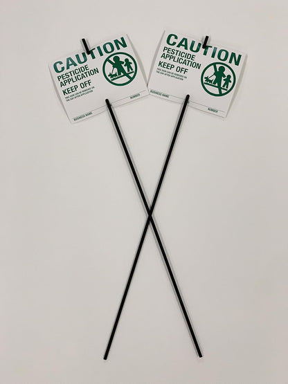 Lawn Treatment Application Stakes & Georgia Signs (Economy Style Stake / 1,000 pc. Pack)