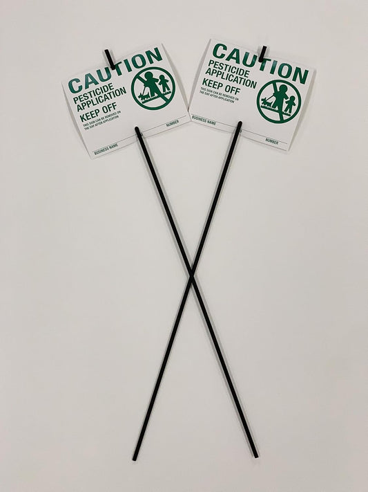Lawn Treatment Application Stakes & Georgia Signs (Economy Style Stake / 500 pc. Pack)